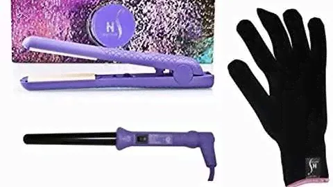 HerStyler Colorful Seasons Straightener 1 5 inch Flatiron, Grande 18 25mm Curling Iron with FREE Her