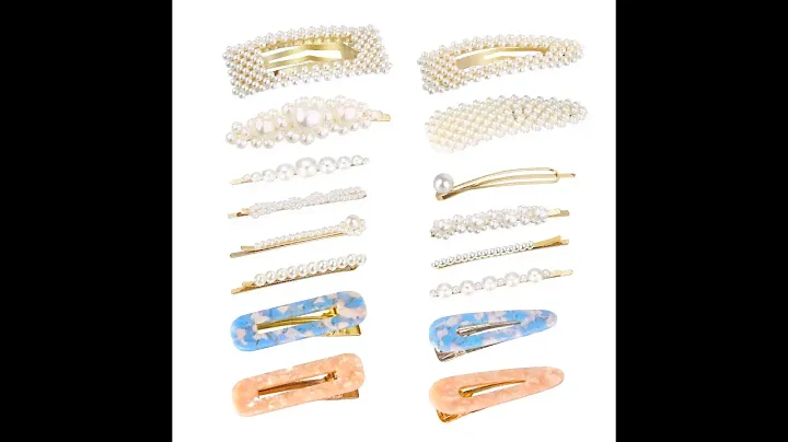 Tomight 16 Pcs Pearl Hair Clip for Women & Girls, Pearl Hair Pins Acrylic Resin Hair Barrettes