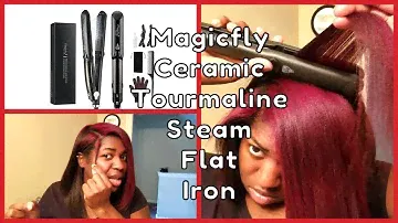 Magicfly Ceramic Tourmaline Steam Flat Iron Hair Straightener Review & Demo