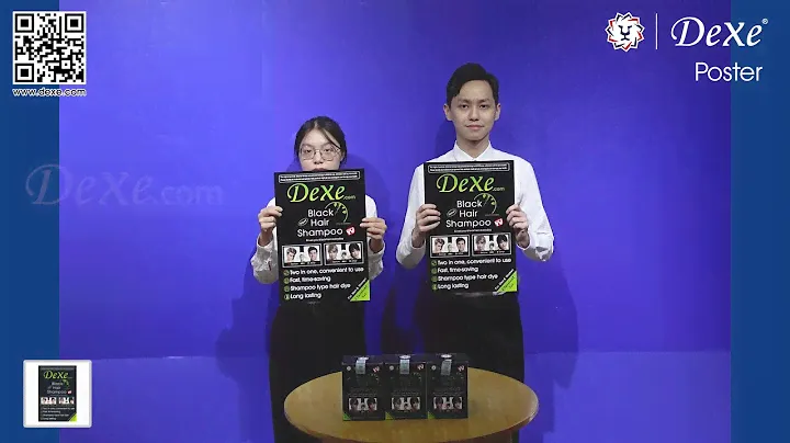 Dexe Black Hair dye Shampoo free promotion materials
