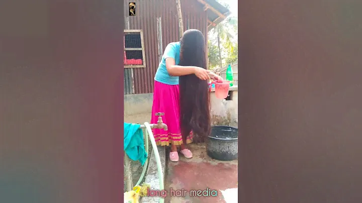 washing long hair | washing my long hair asmr | forward shampoo hair wash