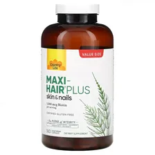 Country Life, Maxi-Hair Plus, 5000 мкг, 360 вегетарианских капсул