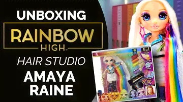Rainbow High Hair Studio Unboxing Rainbow High Doll Amaya Raine
