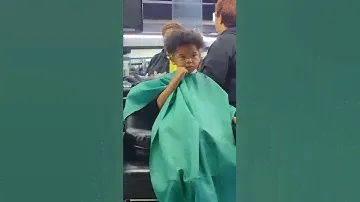 Noah's first actual haircut
