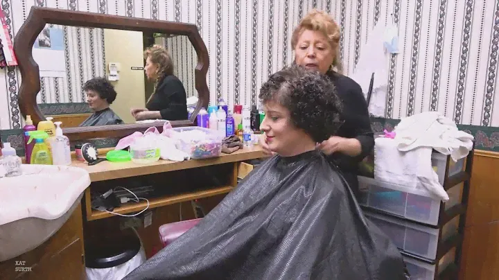 Preview clip of Kat's Roller Set and Comb Out of a 1980s Bouffant at Carmen's Salon