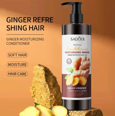 Кондиционер с экстрактом имбиря SADOER Moisturizing Smooth Ginger Nutrition Hair Care 500 ml-0