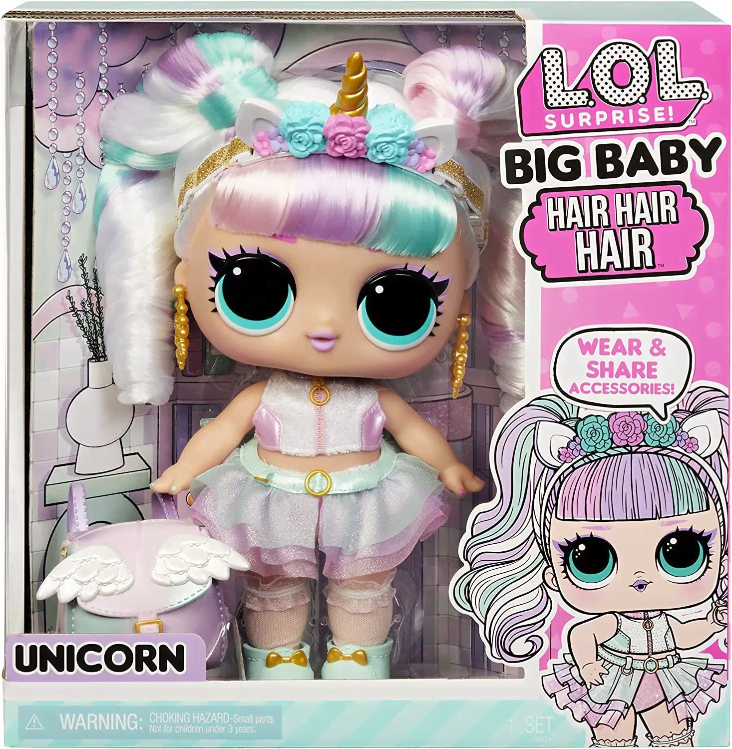 LOL Surprise Big Baby Hair Hair Unicorn -Единорог
