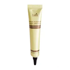 LADOR SNAIL SLEEPING HAIR AMPOULE Ночная восстанавливающая сыворотка для волос с муцином улитки 20ml