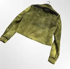 Rick Owens Grinch Pony Hair Cropped Jacket