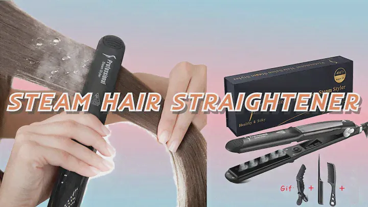Professional ceramic steam hair straightener
