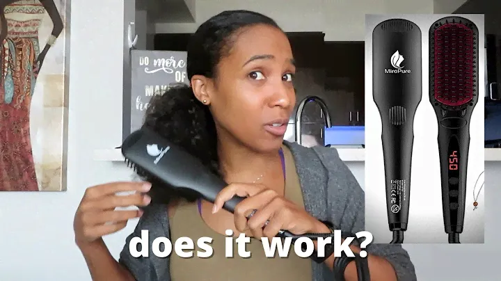 trying a hair straightener brush on my curly hair | MiroPure Ionic Hair Straightener