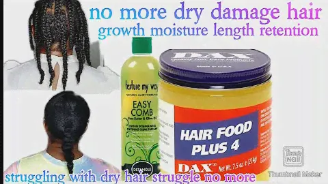 struggling w dry hair U need 2 try this  DAX hair food plus 4/ growth moisture length retention
