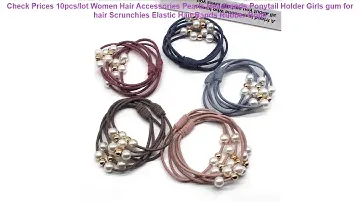 Check Prices 10pcs/lot Women Hair Accessories Pearls Headbands Ponytai