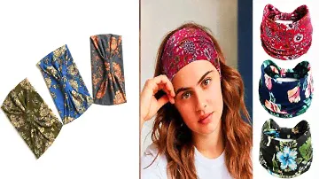 headbands for women, boho style, with wide knots, to wrap the head