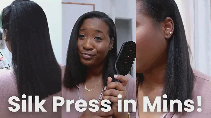 SILK PRESS IN MINUTES  on type  4 Hair Ft. Tymo Ionic Straightening Brush I Is It Worth the Money?