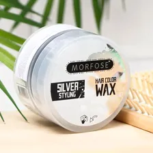 Воск для волос цветной MORFOSE Color Hair Wax, цвет серебряный, 100 мл