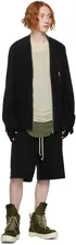 Rick Owens Green & Off-White Pony Hair Geobasket Sneakers RU02A5894 LHL (lpn8828181)