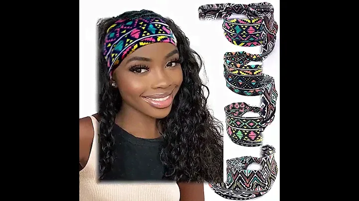 New Boho Flower Print Wide Headbands Vintage Knot Elastic Turban Headwrap for Women Girls Cotton