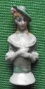 Vintage Art Deco Lady Ceramic Half Doll for Hat Pin Cushion Bouffant Hair Hat