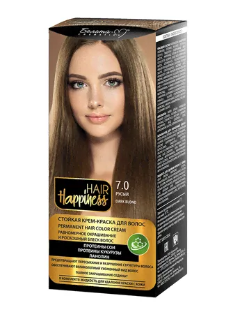 Крем-краска для волос HAIR Happiness тон №7.0 русый Белита-М/16/ОПТ