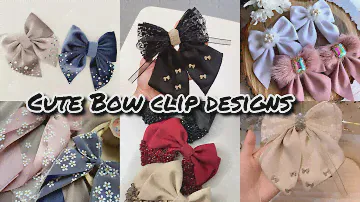 Types Of Cute Bow Clips Or Hair Clips For Girls 2024 | Cute Bow Hair Clips ke Design 2024