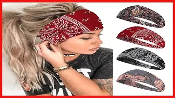 Vemalo Wide Headbands for Women, Boho Bandeau Head Bands, Workout Head Wraps, Stretch No Slip Hair