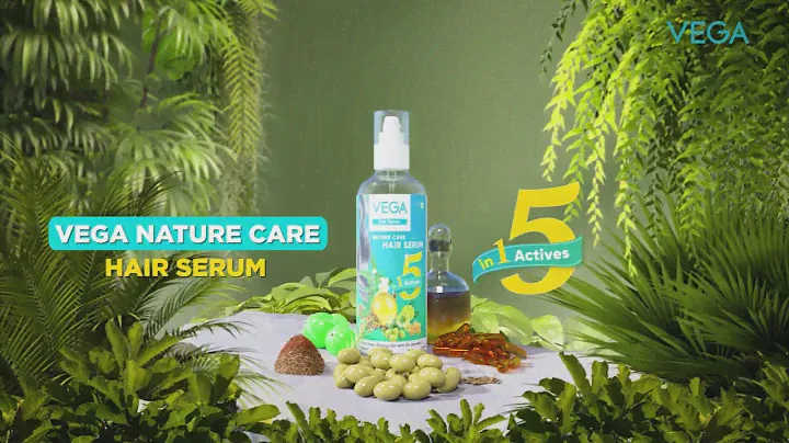 Vega Nature Care Hair Serum | 5 Active 100% Natural ingredients | Frizz-free hair