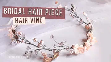 Pearl and Crystal Hair Piece , Hair Vine , How to make bridal headpiece