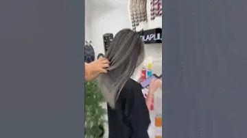 highlight ash grey #video #hair #color #reels #peekaboo #highlight #shortvideo #haircut #hairstyle