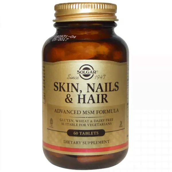 Solgar Skin, Nails & Hair Advanced MSM Formula - Кожа, Ногти и Волосы-0