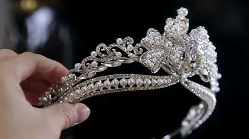 Baroque Bling Bling Alloy Pearl Rhinestone Silver Bridal Hair Accessories 2023 Wedding