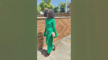 Maxi dress and natural hair moment (church outfit)