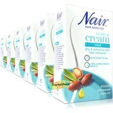 6x Nair Face Facial Hair Remover Removing Brush On Cream