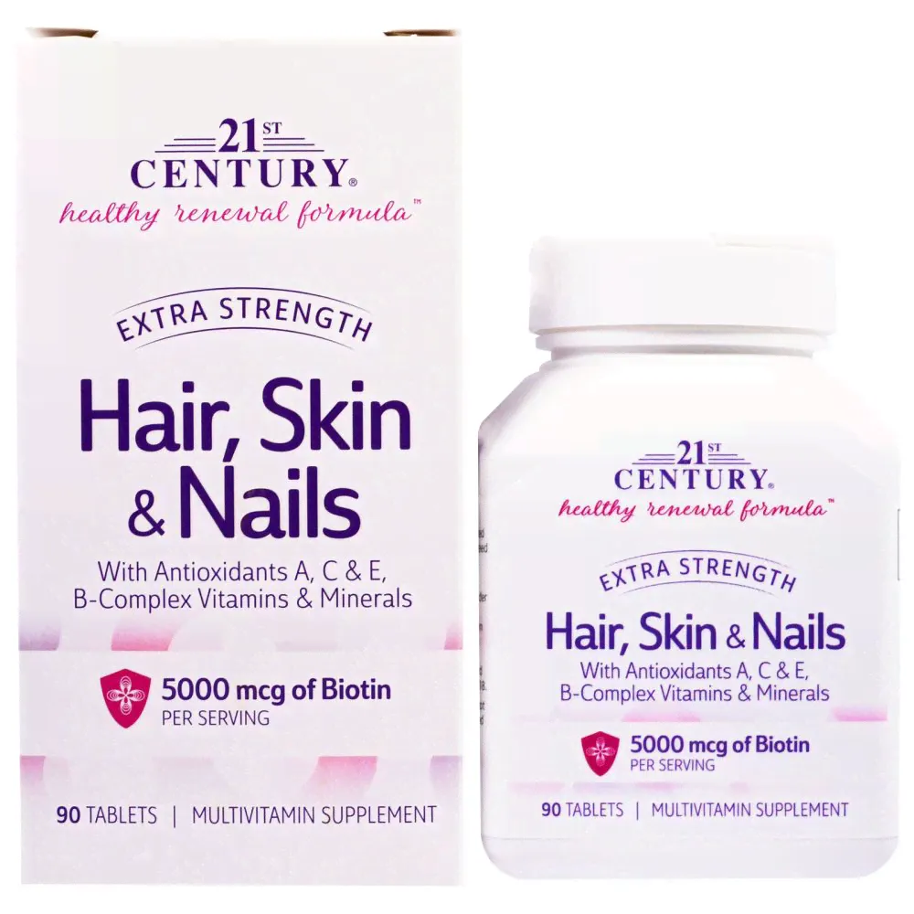 21st Century Hair Skin & Nails Extra Strength 90 таб