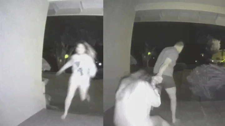 Woman Screams for Her Life on Doorbell Camera Footage