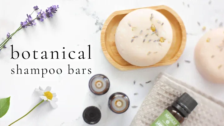 DIY shampoo bars to soothe scalp and condition hair🌼 w/ essential oils & flower waters