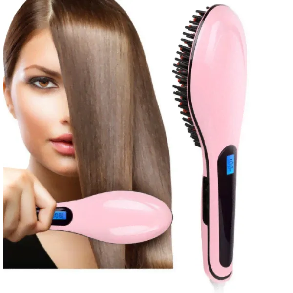 Расческа выпрямитель Fast Hair Straightener (Розовый)-0