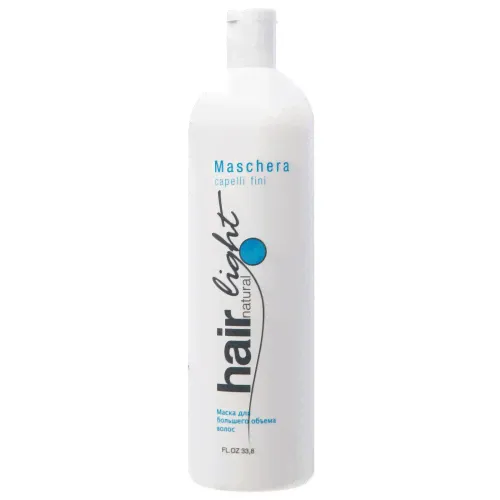 HAIR NATURAL LIGHT Маска для большего объёма волос 1000мл "Hair Natural Light Maschera Capelli Fini" Италия Hair Company