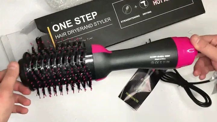 Видео обзор: Фен Щетка расчёска 3в1 One step Hair Dryer 1 кВт 3 режима выпрямитель для укладки волос