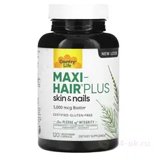Country Life, Maxi-Hair Plus, 120 вегетарианских
